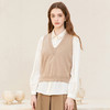 Famecoco范可儿v领无袖针织马甲背心女叠穿套头马夹FAC1CA021 商品缩略图4