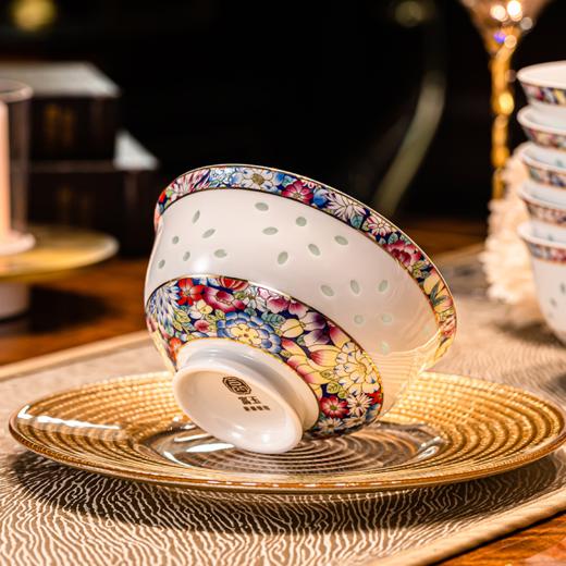 富玉  景德镇高温瓷餐具 新款高级感饭碗 10只装组合礼盒装 商品图2