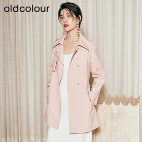 oldcolour2023春季新款百搭气质简约宽松通勤风衣外套女P12047293
