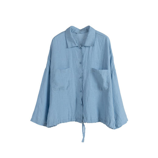 绽放106朵/【青山係·打工人】100%干洗亚麻上衣长袖宽松山系外套 商品图3