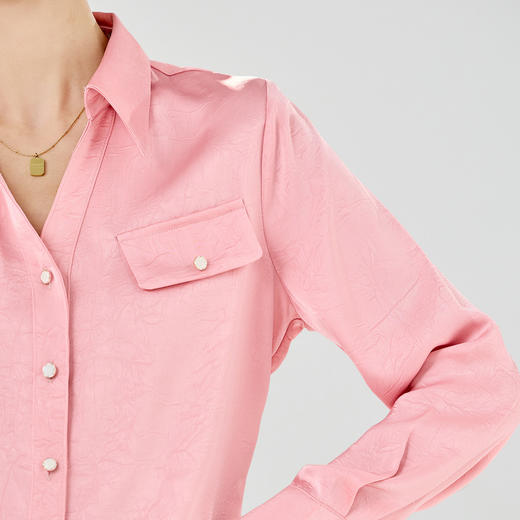 【简约日常】罗蒙女士长袖衬衫气质时尚百搭通勤舒适衬衫开衫女 商品图6