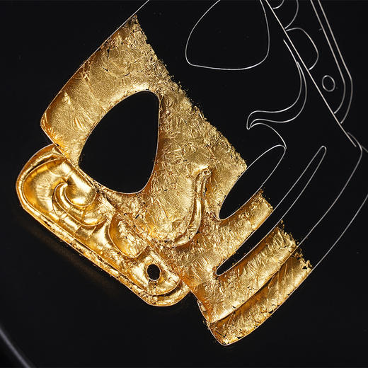 子佩集纯手工制作三星堆系列银花丝金箔珐琅掐丝挂画(含框 手工定制预售 20天出货)大师工坊原创设计2403 商品图3