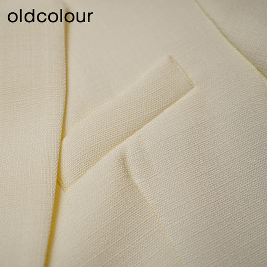 oldcolour米白色西装春季新款简约休闲宽松通勤外套女P11048114 商品图3