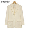 oldcolour米白色西装春季新款简约休闲宽松通勤外套女P11048114 商品缩略图0