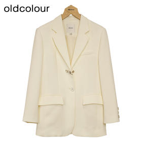 oldcolour米白色西装春季新款简约休闲宽松通勤外套女P11048114