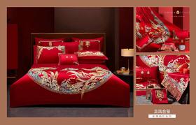 柏琳家纺婚庆红系列龙凤合玺六件套