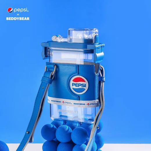 杯具熊（BEDDYBEAR）百事联名Tritan网红方形水杯便携运动水壶大容量夏季杯子400ml 商品图0