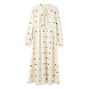 Famecoco复古浪漫绣花立领长裙女款长袖高腰连衣裙FAC1FA040 商品缩略图6