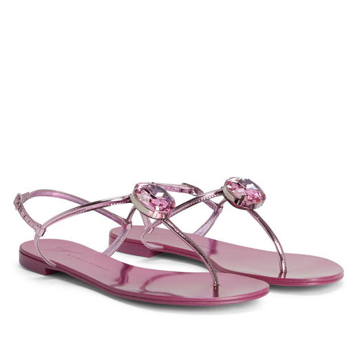 Giuseppe Zanotti 女士平底夹趾凉鞋 粉色 E400004005 商品图0