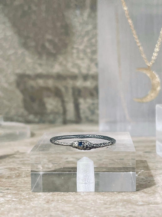 momoko｜Silver Tiny Snake Ring [戒指] 商品图0