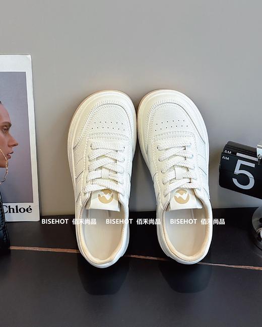 新品厚底单层皮大口休闲小白鞋813B41531（W） 商品图4