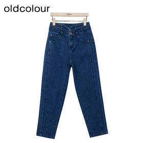 oldcolour直筒牛仔裤春季新款高腰显瘦百搭通勤九分裤女P13113105