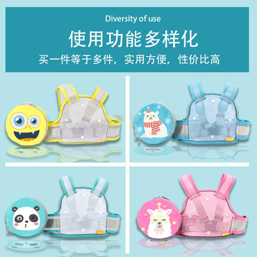 【新升级，电动车儿童安全带】儿童安全带，一带二用可收纳可做夏款，宝宝绑带防摔背带骑车带娃神器QQ 商品图3
