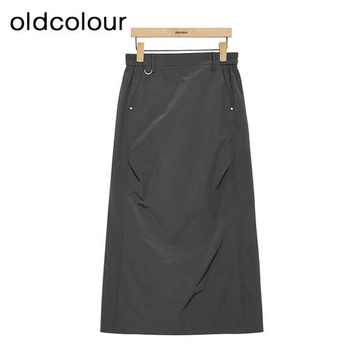 oldcolour灰色半身裙春季新款美式复古气质休闲长裙女P12063233 商品图2