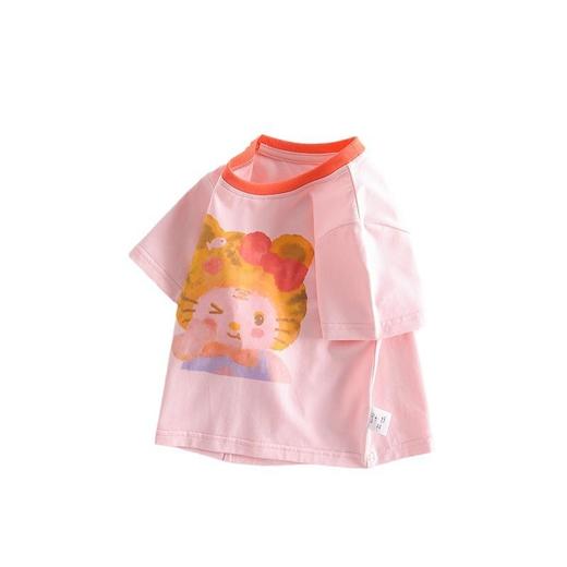 儿童t恤夏季薄款男童短袖上衣宝宝卡通老虎短t夏装韩版女童体恤夏 商品图4