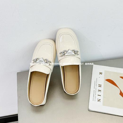 新品女士漆皮矮跟包头拖鞋772B42508（W） 商品图3