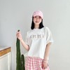 2024春夏新款 设计师款小众复古甜美钉珠亮片字母短袖T恤女 商品缩略图0