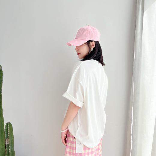 2024春夏新款 设计师款小众复古甜美钉珠亮片字母短袖T恤女 商品图3