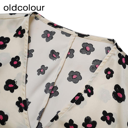 oldcolour碎花衬衫春季新款气质通勤宽松显瘦长袖上衣女P12013411 商品图2