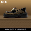 MIO米奥春秋圆头字母钻饰老钱风单鞋复古一脚蹬乐福鞋英伦风女鞋M234527334 商品缩略图2