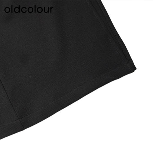 oldcolour黑色吊带连衣裙春季新款简约气质收腰无袖长裙P12104235 商品图4