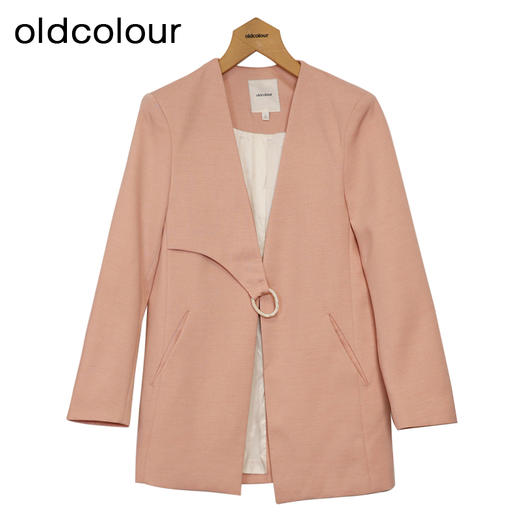 oldcolour粉色休闲西装春季新款设计感通勤简约外套女P12048503 商品图0