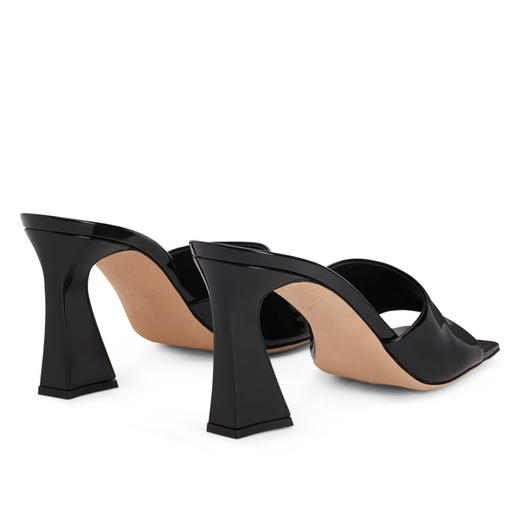 Giuseppe Zanotti 女士签名徽标高跟凉鞋 黑色 E300053004 商品图2