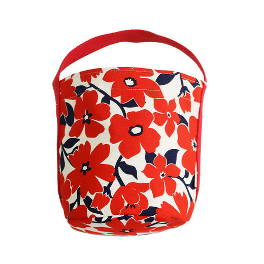 HUJI祤集圆桶手提包插画花花 商品图0