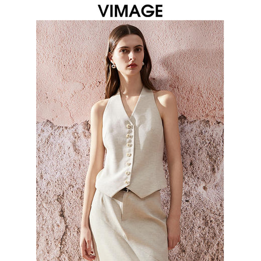 VIMAGE纬漫纪夏季新款时尚百搭修身显瘦马甲V2103728 商品图5