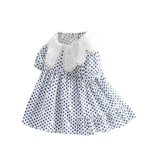 女童连衣裙夏2024新款宝宝娃娃领裙子韩版薄款童裙夏装儿童公主裙 商品图4