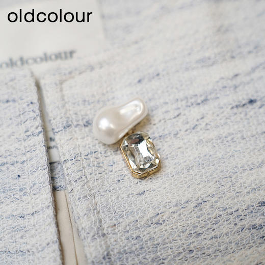 oldcolour小香风外套春季新款直筒通勤OL圆领短款上衣女P12041232 商品图4