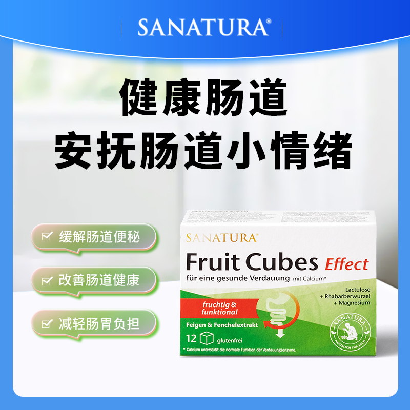 SANATURA桑乐达水果膳食纤维益生元小方糖12粒