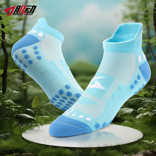 619肌动春夏薄款3D豆压缩短袜男女专业马拉松袜速干跑步袜短筒运动袜 商品图3