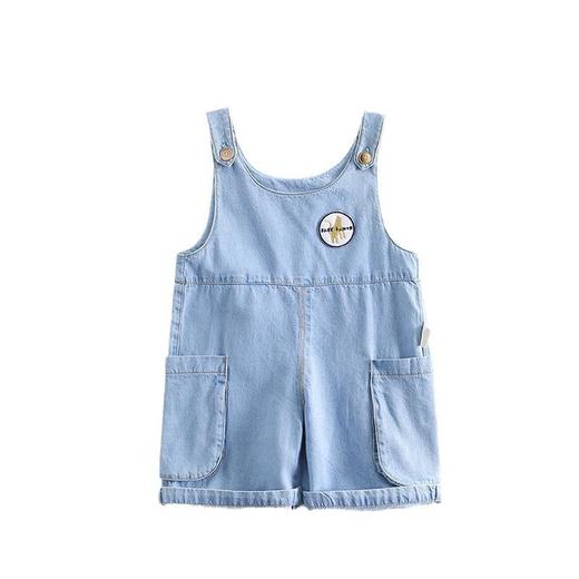 儿童背带裤夏季薄款男童天丝软牛仔裤小童卡通裤子夏装女童吊带裤 商品图4