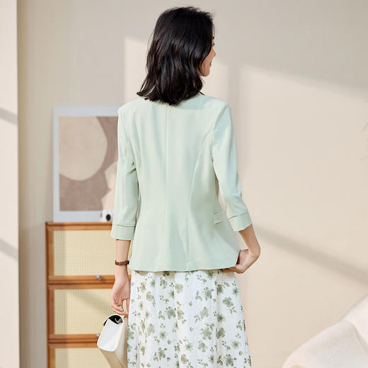 【知性优雅】罗蒙女士西服简约七分袖潮流百搭舒适西服外套女 商品图7