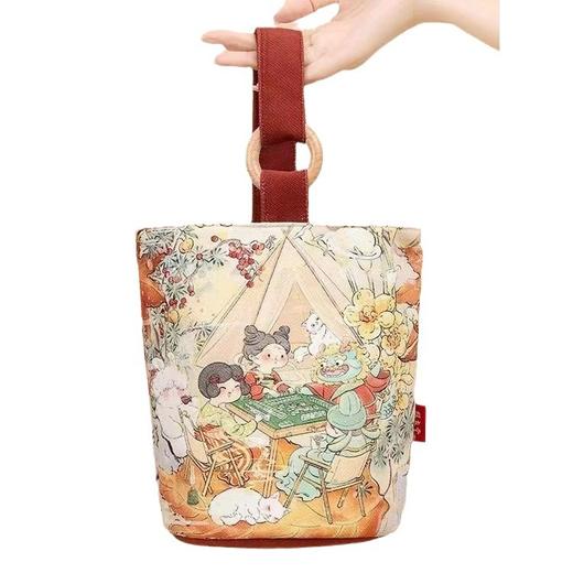 「中国风！颜值派」2024可爱龙年新年手提遛弯水桶包包手提单肩腋下包通勤包女箱包 商品图4