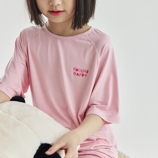 cicochild夏季款儿童五分袖家居服套装女童吸湿排汗睡衣两件套 商品图2