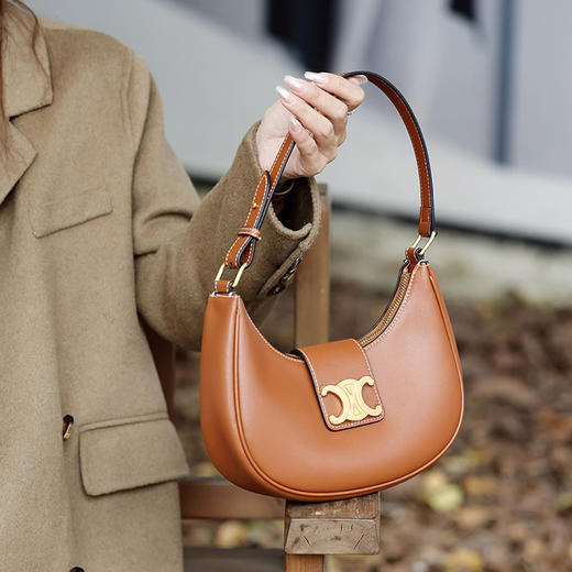 经典百搭马鞍包，腋下包真皮单肩斜挎包QSL2512 商品图3