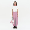 SELFWHO 棱镜粉色休闲裤女2024新款夏季小个子显瘦简约百搭直筒裤 商品缩略图2