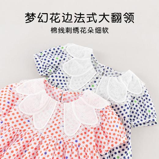 女童连衣裙夏2024新款宝宝娃娃领裙子韩版薄款童裙夏装儿童公主裙 商品图3