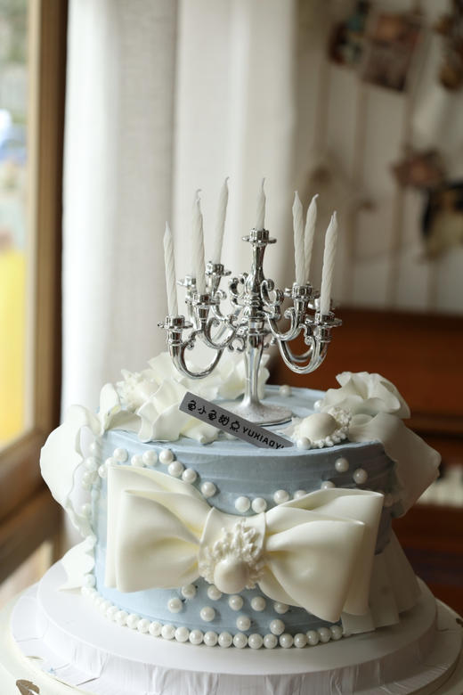 珍珠蝴蝶结烛台 商品图2