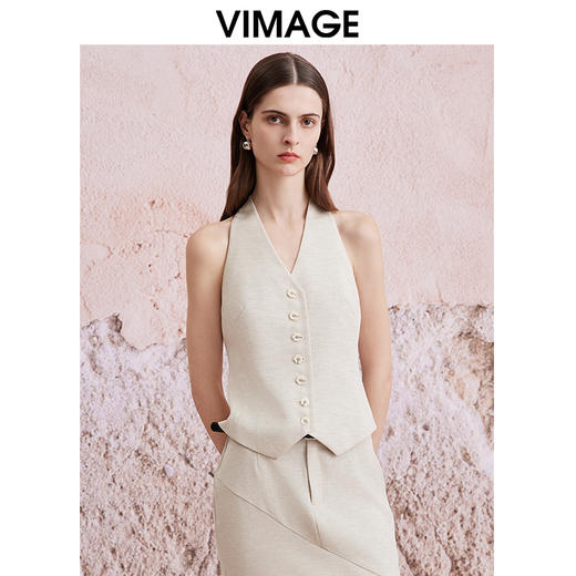 VIMAGE纬漫纪夏季新款时尚百搭修身显瘦马甲V2103728 商品图4