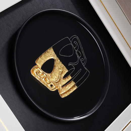 子佩集纯手工制作三星堆系列银花丝金箔珐琅掐丝挂画(含框 手工定制预售 20天出货)大师工坊原创设计2403 商品图4