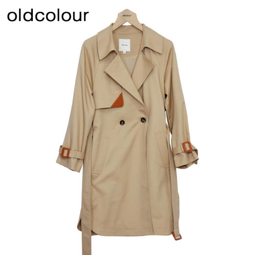 oldcolour中长款风衣春季新款英伦风高级休闲宽松外套女P11047413 商品图0