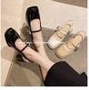 新品矮粗跟时装小清新女士中空鞋909B42515（W） 商品缩略图1