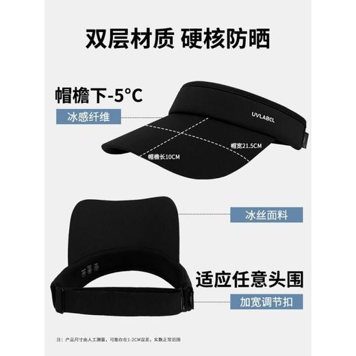 【男女通用，夏日时尚必备！】高级感冰丝空顶防晒帽！运动、钓鱼、UV防晒鸭舌帽，轻松应对各种场合，放飞你的生活态度！ 商品图3