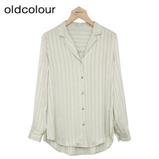 oldcolour条纹衬衫春季新款法式高级宽松长袖上衣女HP15013520 商品图2