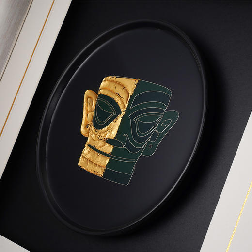 子佩集纯手工制作三星堆系列银花丝金箔珐琅掐丝挂画(含框 手工定制预售 20天出货)大师工坊原创设计2403 商品图3