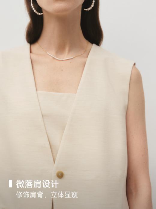 时髦率性V领分割设计感马甲FO5106243 商品图4