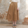 Famecoco范可儿松紧腰a字伞裙女士纯棉长款半身裙FAC1HA031 商品缩略图0